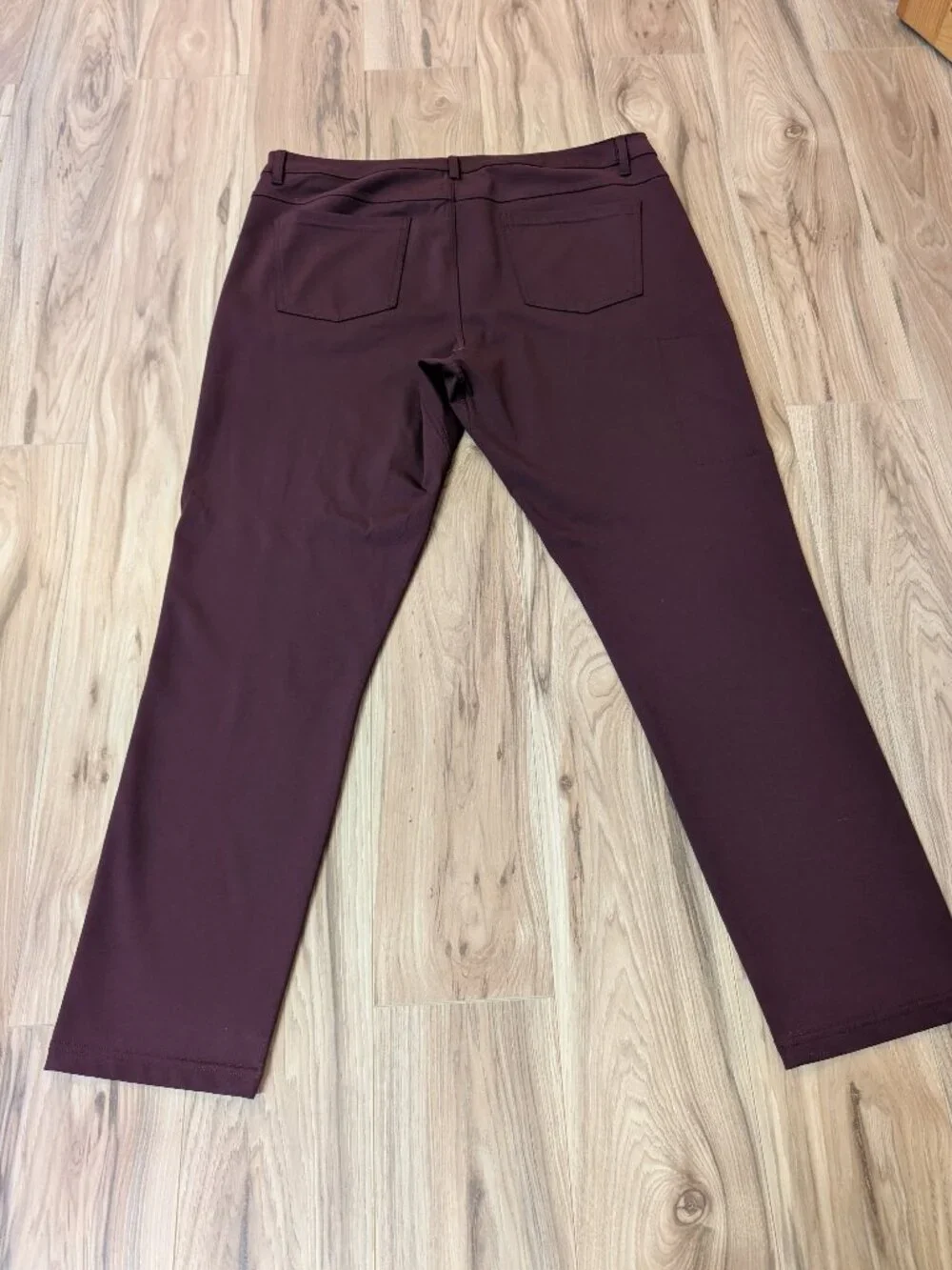 BYLT Men's 40 Waist Premium Basics Everyday Pants 2.0 Slim Fit, Maroon, Like New